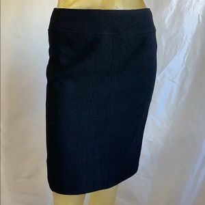 Chanel boutique black wool pencil skirt